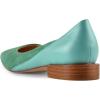 imageFSJ Women Suede Pointed Toe Low Heel Flat Pumps Slip On Comfortable Party Dress Walking Casual Office Shoes Size 415 USTeal