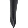 imageFSJ Women Trendy Calf Knee Boots Pointed Closed Toe High Heels Pull On Leather Long Boots Ladies Dress Party Shoes Size 415 USBlack