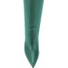 imageFSJ Women Trendy Calf Knee Boots Pointed Closed Toe High Heels Pull On Leather Long Boots Ladies Dress Party Shoes Size 415 USGreen
