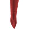imageFSJ Women Trendy Calf Knee Boots Pointed Closed Toe High Heels Pull On Leather Long Boots Ladies Dress Party Shoes Size 415 USRed