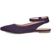 imageFSJ Women Trendy Pointed Toe Ballet Flats Ankle Strap Buckle Low Heels Backless Pumps Slip On Comfort Casual Walking Shoes Size 415 USPurple