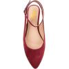 imageFSJ Women Trendy Pointed Toe Ballet Flats Ankle Strap Buckle Low Heels Backless Pumps Slip On Comfort Casual Walking Shoes Size 415 USRed