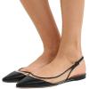 imageFSJ Women Trendy Pointed Toe Ballet Flats Sandals Slip on Comfort Slingback Pumps Walking Shoes 415 M USBlack