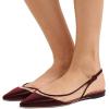 imageFSJ Women Trendy Pointed Toe Ballet Flats Sandals Slip on Comfort Slingback Pumps Walking Shoes 415 M USDark Red