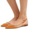 imageFSJ Women Trendy Pointed Toe Ballet Flats Sandals Slip on Comfort Slingback Pumps Walking Shoes 415 M USOrange