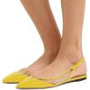 imageFSJ Women Trendy Pointed Toe Ballet Flats Sandals Slip on Comfort Slingback Pumps Walking Shoes 415 M USYellow