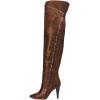 imageFSJ Women Trendy Studded Over The Knee Boots Pointed Toe Thigh High Cone Heel Leather Long Booties Shoes Size 415 USBrown