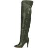 imageFSJ Women Trendy Studded Over The Knee Boots Pointed Toe Thigh High Cone Heel Leather Long Booties Shoes Size 415 USGreen