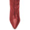 imageFSJ Women Trendy Studded Over The Knee Boots Pointed Toe Thigh High Cone Heel Leather Long Booties Shoes Size 415 USRed