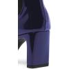 imageFSJ Women Western Square Toe Ankle Boots Chic Thick Mid High Heels Booties Evening Party Shoes with Elastic Size 415 USPurple
