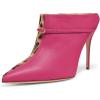 imageFSJ Women Animal Print Pointed Toe Sandals High Heels Mules Sexy Slide Pumps Dress Slip on Shoes Size 415 USHot Pink