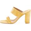 imageFSJ Women Chic Open Toe Sandals Chunky Heels Mules Slip On Casual Dress Shoes Size 415 USYellow