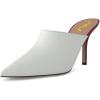 imageFSJ Women Dressy Thin High Heel Slide Sandals Pointed Toe Mules Slip on Loafers Stiletto Pumps Shoes Size 415 USWhite Red
