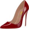 imageFSJ Women Fashion High Heel Pump Stilettos Pointy Toe Evening Party Dress Print Shoes Size 415 USRust Red