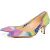 imageFSJ Women Gorgeous Mid High Kitten Heels Pumps with Pointed Toes Shoes for Dress Size 415 USPurple
