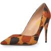 imageFSJ Women Sexy Leopard Printed Dress Shoes Pointy Toe High Heels Stilettos Pumps Shoe Size 415 USOrange Spots