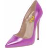 imageFSJ Women Sexy Leopard Printed Dress Shoes Pointy Toe High Heels Stilettos Pumps Shoe Size 415 USPurple Leather