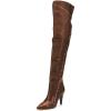 imageFSJ Women Trendy Studded Over The Knee Boots Pointed Toe Thigh High Cone Heel Leather Long Booties Shoes Size 415 USBrown