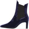 imageFSJ Women Western Square Toe Ankle Boots Chic Thick Mid High Heels Booties Evening Party Shoes with Elastic Size 415 USPurple