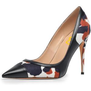 imageFSJ Women Sexy Leopard Printed Dress Shoes Pointy Toe High Heels Stilettos Pumps Shoe Size 415 USBlack Spots