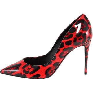 imageFSJ Women Sexy Leopard Printed Dress Shoes Pointy Toe High Heels Stilettos Pumps Shoe Size 415 USRed Leopart