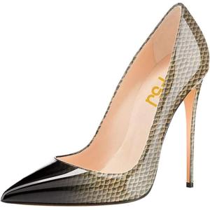 imageFSJ Women Sexy Leopard Printed Dress Shoes Pointy Toe High Heels Stilettos Pumps Shoe Size 415 USWheat