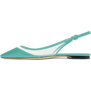 imageFSJ Women Trendy Pointed Toe Ballet Flats Sandals Slip on Comfort Slingback Pumps Walking Shoes 415 M USTurquoise
