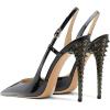 imageFSJ Women Sexy Pointed Toe DOrsay High Heel Slingback Pumps Sandals Cutout Strappy Stiletto Slip On Formal Casual Shoes Size 415 USBlackspike