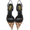 imageFSJ Women Sexy Pointed Toe DOrsay High Heel Slingback Pumps Sandals Cutout Strappy Stiletto Slip On Formal Casual Shoes Size 415 USLeopard Print