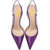 imageFSJ Women Sexy Pointed Toe DOrsay High Heel Slingback Pumps Sandals Cutout Strappy Stiletto Slip On Formal Casual Shoes Size 415 USPurple