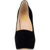imageFSJ Women Sexy Round Toe Platform Pumps Stiletto High Heel Slip On Fashion Party Prom Dress Office Formal Shoes Size 415 USBlack Suede