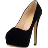 imageFSJ Women Sexy Round Toe Platform Pumps Stiletto High Heel Slip On Fashion Party Prom Dress Office Formal Shoes Size 415 USBlack Suede