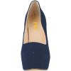 imageFSJ Women Sexy Round Toe Platform Pumps Stiletto High Heel Slip On Fashion Party Prom Dress Office Formal Shoes Size 415 USBlue Suede