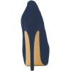 imageFSJ Women Sexy Round Toe Platform Pumps Stiletto High Heel Slip On Fashion Party Prom Dress Office Formal Shoes Size 415 USBlue Suede