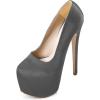 imageFSJ Women Sexy Round Toe Platform Pumps Stiletto High Heel Slip On Fashion Party Prom Dress Office Formal Shoes Size 415 USDark Grey