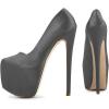 imageFSJ Women Sexy Round Toe Platform Pumps Stiletto High Heel Slip On Fashion Party Prom Dress Office Formal Shoes Size 415 USDark Grey