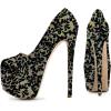 imageFSJ Women Sexy Round Toe Platform Pumps Stiletto High Heel Slip On Fashion Party Prom Dress Office Formal Shoes Size 415 USGlitter Printing