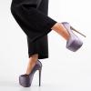 imageFSJ Women Sexy Round Toe Platform Pumps Stiletto High Heel Slip On Fashion Party Prom Dress Office Formal Shoes Size 415 USGrayish Purple