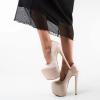 imageFSJ Women Sexy Round Toe Platform Pumps Stiletto High Heel Slip On Fashion Party Prom Dress Office Formal Shoes Size 415 USNude