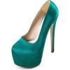 imageFSJ Women Sexy Round Toe Platform Pumps Stiletto High Heel Slip On Fashion Party Prom Dress Office Formal Shoes Size 415 USTeal