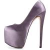 imageFSJ Women Sexy Round Toe Platform Pumps Stiletto High Heel Slip On Fashion Party Prom Dress Office Formal Shoes Size 415 USGrayish Purple
