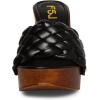 imageFSJ Shoes Women Braided Open Toe Chunky High Heel Sandal Woven Slip On Mule Comfortable Platform Casual Backless Dress Slide Slippers Size 415 USBlack