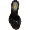 imageFSJ Shoes Women Braided Open Toe Chunky High Heel Sandal Woven Slip On Mule Comfortable Platform Casual Backless Dress Slide Slippers Size 415 USBlack