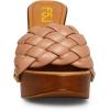imageFSJ Shoes Women Braided Open Toe Chunky High Heel Sandal Woven Slip On Mule Comfortable Platform Casual Backless Dress Slide Slippers Size 415 USBrown