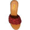 imageFSJ Shoes Women Braided Open Toe Chunky High Heel Sandal Woven Slip On Mule Comfortable Platform Casual Backless Dress Slide Slippers Size 415 USRed