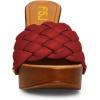 imageFSJ Shoes Women Braided Open Toe Chunky High Heel Sandal Woven Slip On Mule Comfortable Platform Casual Backless Dress Slide Slippers Size 415 USRed