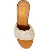 imageFSJ Shoes Women Braided Open Toe Chunky High Heel Sandal Woven Slip On Mule Comfortable Platform Casual Backless Dress Slide Slippers Size 415 USWhite