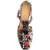 imageFSJ Women Closed Toe Low Chunky Heel Fisherman Sandals Hollow Cage Roman Gladiator Sandals Comfortable Ankle Strap Summer Daily Shoes Size 416 USFlower