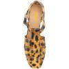 imageFSJ Women Closed Toe Low Chunky Heel Fisherman Sandals Hollow Cage Roman Gladiator Sandals Comfortable Ankle Strap Summer Daily Shoes Size 416 USLeopard