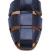 imageFSJ Women Closed Toe Low Chunky Heel Fisherman Sandals Hollow Cage Roman Gladiator Sandals Comfortable Ankle Strap Summer Daily Shoes Size 416 USNavy